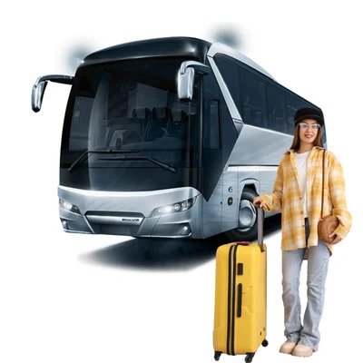 خدمة تأجير الحافلات التي تستوعب 46 شخصاً